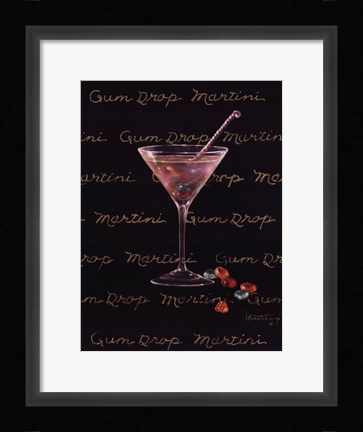 Framed Gum Drop Martini Print