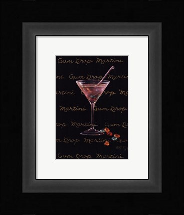 Framed Gum Drop Martini Print