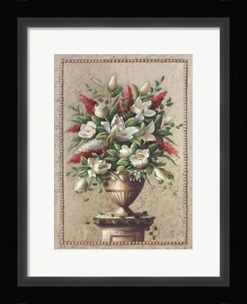 Framed Floral Symphony I Print