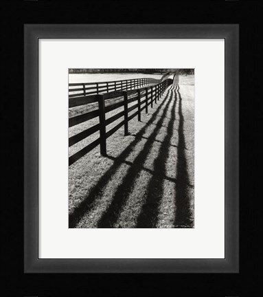 Framed Fences And Shadows, Florida Print
