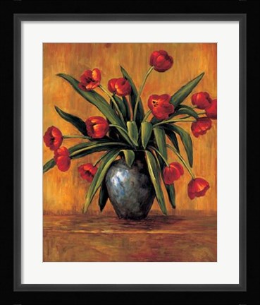 Framed Red Tulips Print