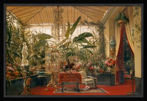 Framed Veranda De La Princesse Mathilde Print