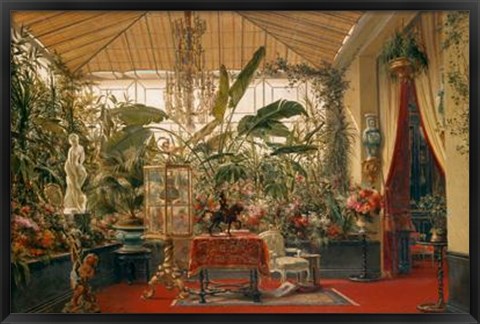 Framed Veranda De La Princesse Mathilde Print