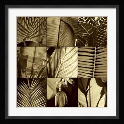 Framed Tropical Leaves I Print