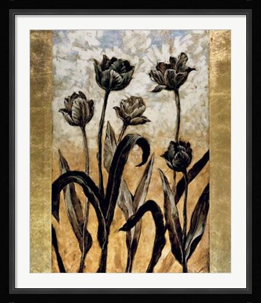 Framed Tulip Silhouette Print