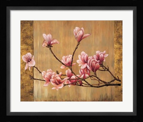 Framed Pink Magnolias Print