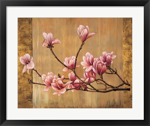 Framed Pink Magnolias Print