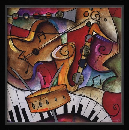 Framed Jazz It Up II Print