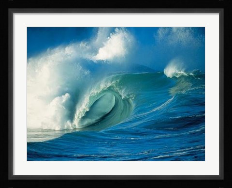 Framed Waimea Bay, Oahu, Hawaii Print