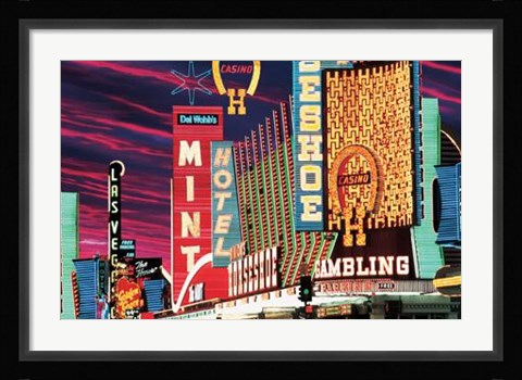 Framed Fremont Street, Las Vegas Nevada Print