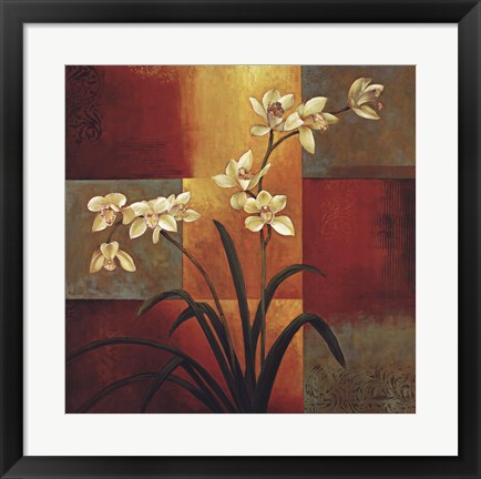 Framed White Orchid Print