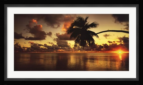 Framed Aitutaki Lagoon, Cook Islands Print