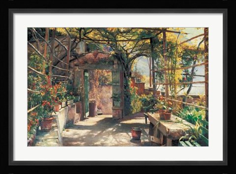 Framed In The Pergola Print