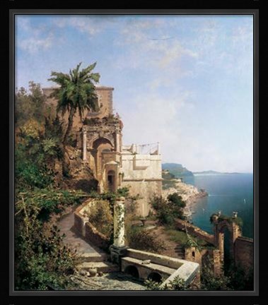Framed In The Garden, Amalfi Coast Print
