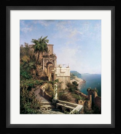 Framed In The Garden, Amalfi Coast Print
