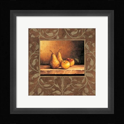 Framed Pears And Apples Print