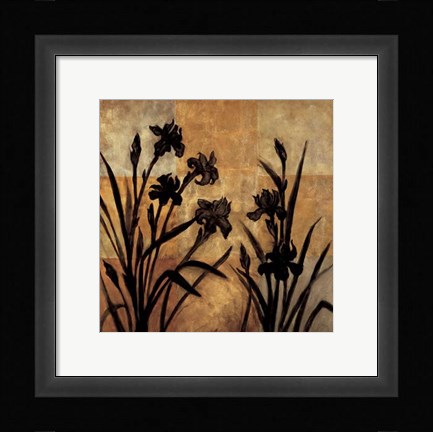 Framed Iris Silhouette I Print