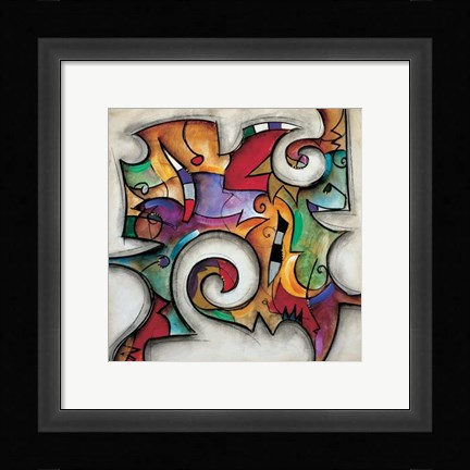 Framed Swirl I Print