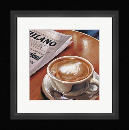 Framed Cappuccino Al Bar Print