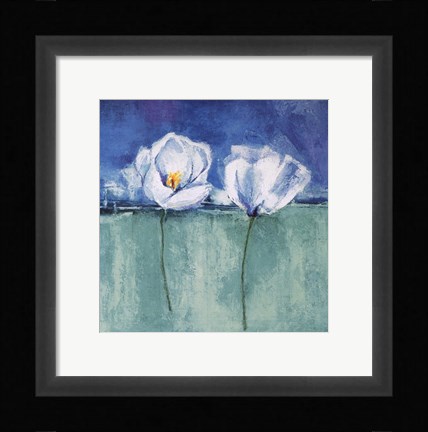 Framed Fleurs D'azur II Print