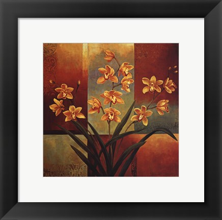 Framed Orange Orchid Print