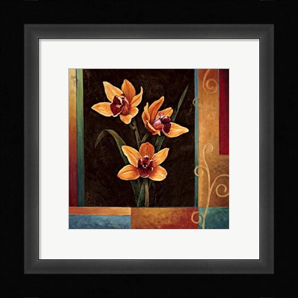 Framed Yellow Orchids Print