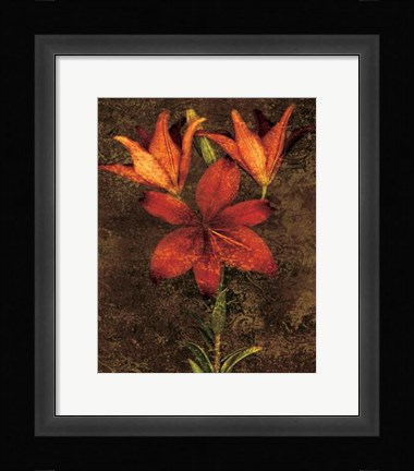Framed Red Lilies Print