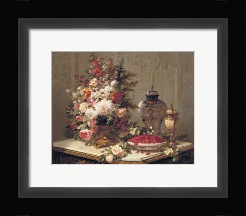 Framed Tulips And Other Flowers Print