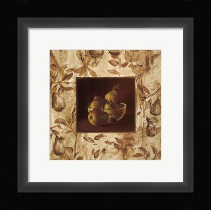 Framed Peras En La Mesa Print