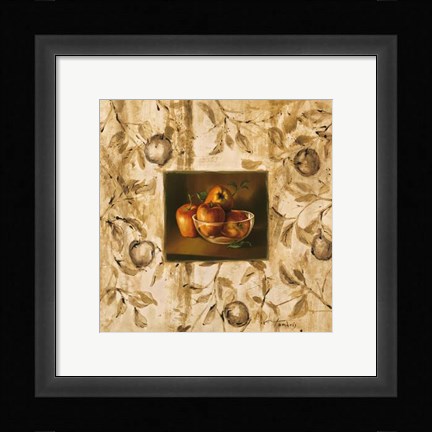 Framed Manzanas En La Mesa Print