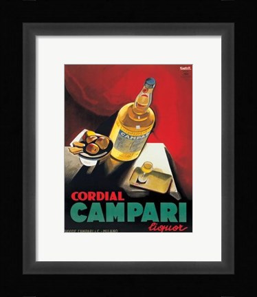 Framed Cordial Campari Print