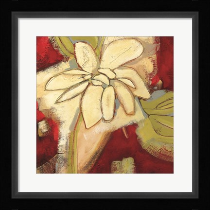 Framed Jungle Gardenia I Print