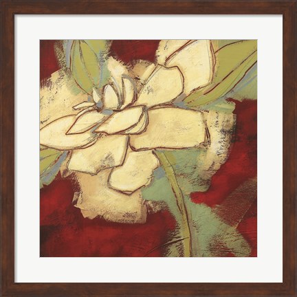 Framed Jungle Gardenia II Print