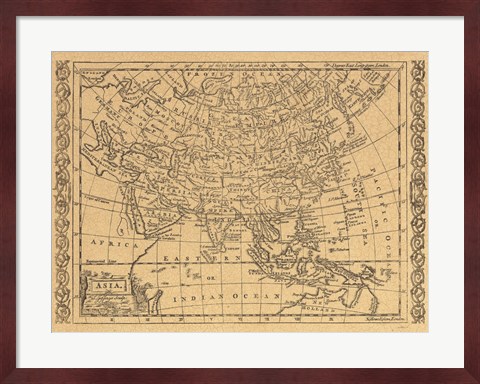 Framed Asia, 1802 Print