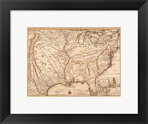 Framed Rivers Of America, 1720 Print