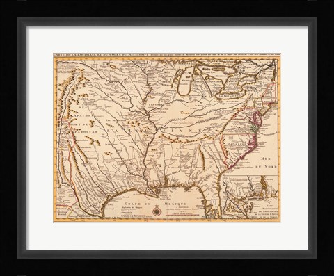 Framed Rivers Of America, 1720 Print