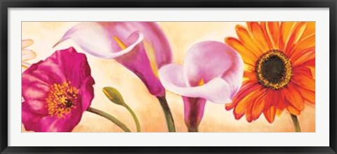 Framed Danse De Fleurs II Print