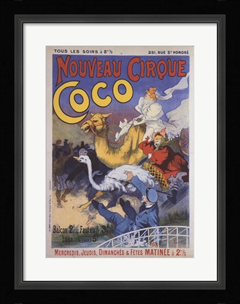 Framed Nouveau Cirque Coco Print