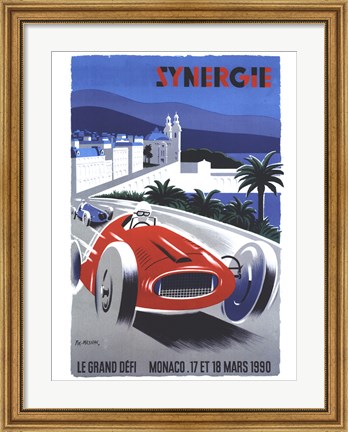 Framed Le Grand Defi Monaco 18 Mars 1990 Print