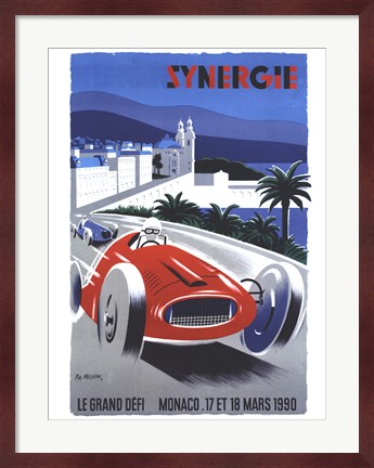 Framed Le Grand Defi Monaco 18 Mars 1990 Print