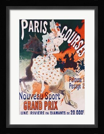 Framed Paris Courses Print