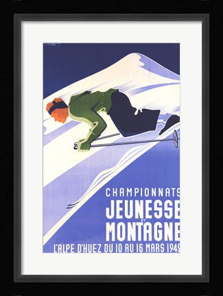 Framed Championnats Jeunesse Et Montagne Print