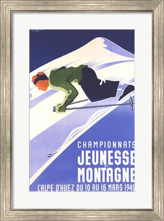 Framed Championnats Jeunesse Et Montagne Print
