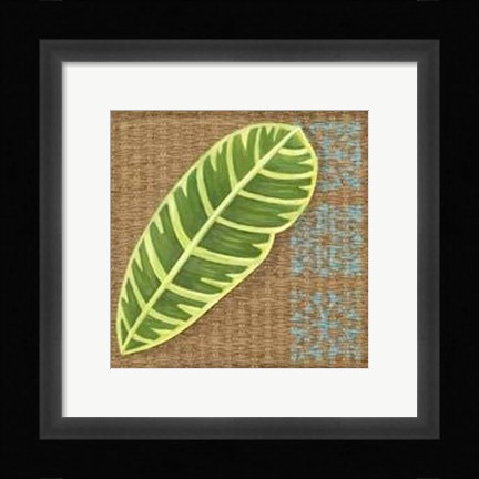 Framed Block Print Palm V Print
