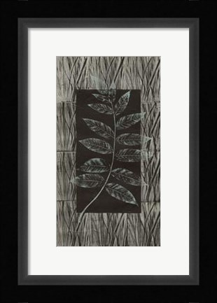 Framed Traces Of Metallic Teal II Print