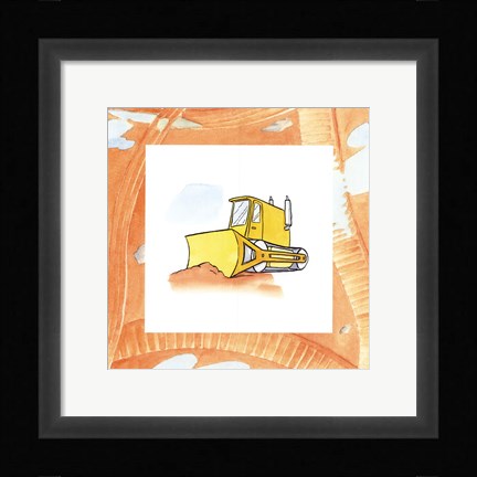 Framed Charlie's Bulldozer Print