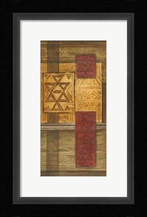 Framed Grasslands Batik I Print