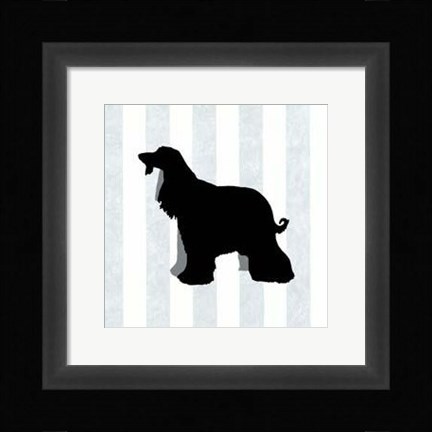 Framed Afghan Hound In Neutral Print
