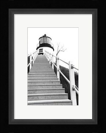 Framed Owl's Head Light, Maine Print