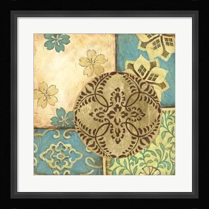 Framed Batik Medallion I Print